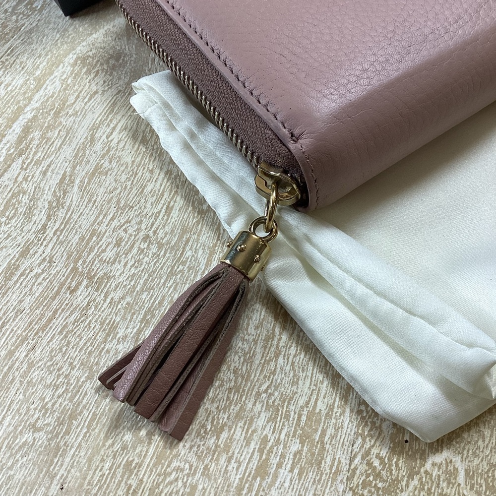 SOLD💗Authentic GUCCI🩷Soho Rose Beige Pebble Calfskin Leather - Picture 10 of 14